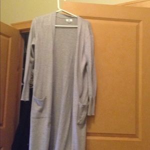 Long gray sweater
